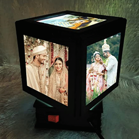 LED Rotating Cube with Photos