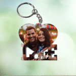 Customized Photo Keychain – Love Heart