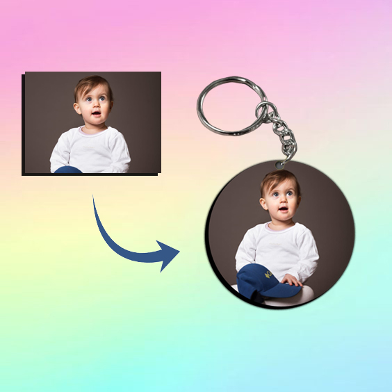 Personalized Photo Keychain – Round